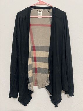 Burberry Brit Draped Reversible Cardigan Size M